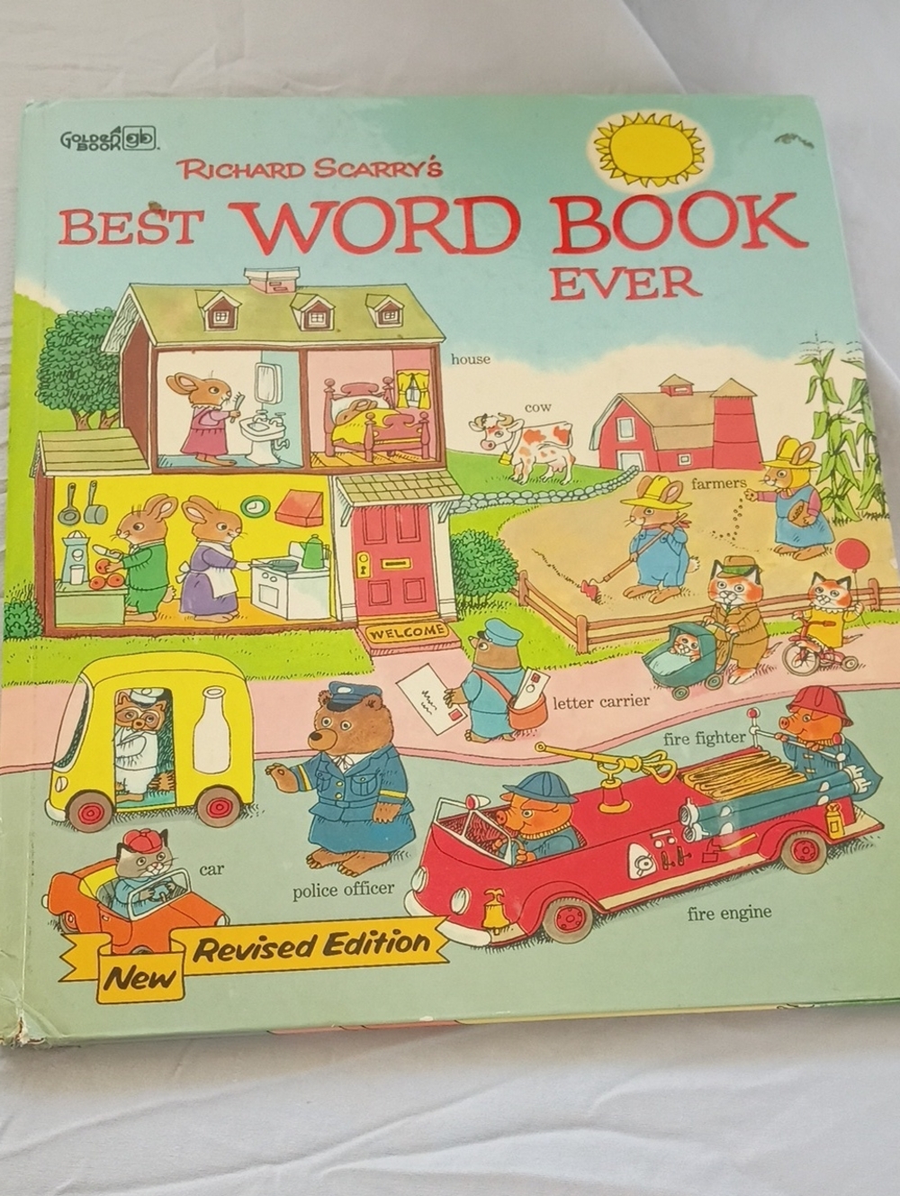 Richard Scarry's Best Word Book Ever - Blue Cover Kids Picture Book